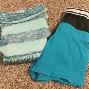 Girls lot. One top and two shorts
